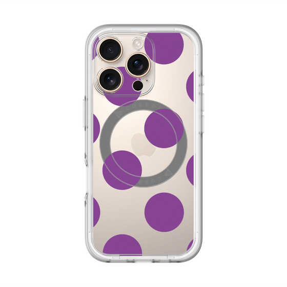 スリムプロテクションプレミアムケース with MagSafe［ シンプルドット - Purple ］