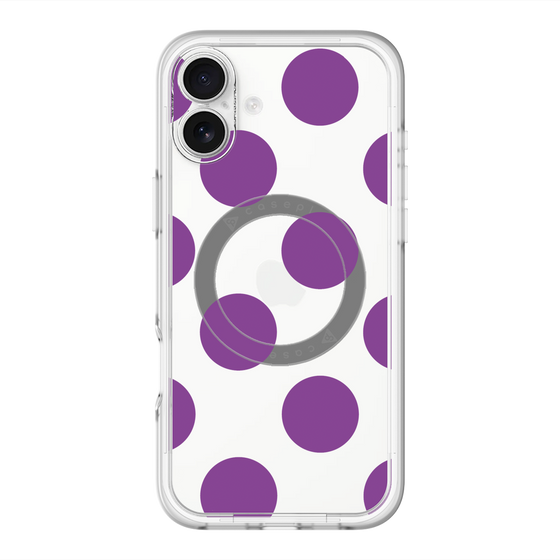 スリムプロテクションプレミアムケース with MagSafe［ シンプルドット - Purple ］