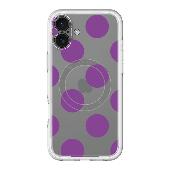 スリムプロテクションプレミアムケース with MagSafe［ シンプルドット - Purple ］