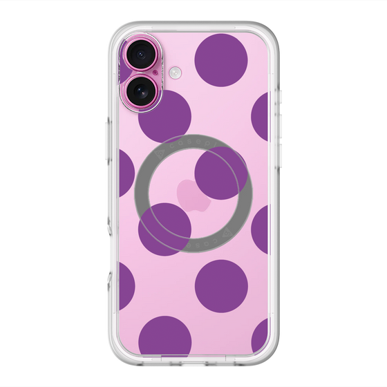 スリムプロテクションプレミアムケース with MagSafe［ シンプルドット - Purple ］