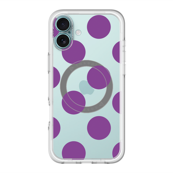 スリムプロテクションプレミアムケース with MagSafe［ シンプルドット - Purple ］