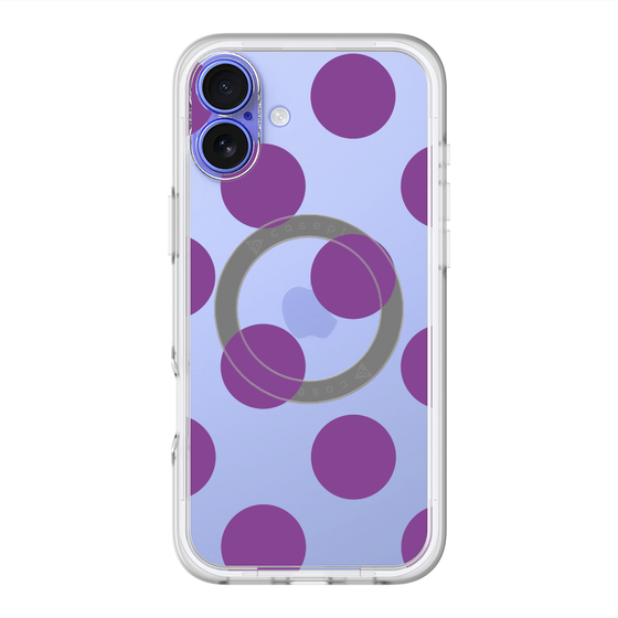 スリムプロテクションプレミアムケース with MagSafe［ シンプルドット - Purple ］