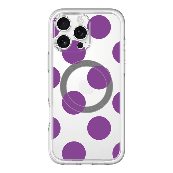 スリムプロテクションプレミアムケース with MagSafe［ シンプルドット - Purple ］