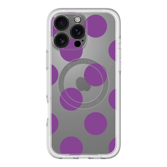 スリムプロテクションプレミアムケース with MagSafe［ シンプルドット - Purple ］