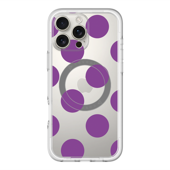 スリムプロテクションプレミアムケース with MagSafe［ シンプルドット - Purple ］