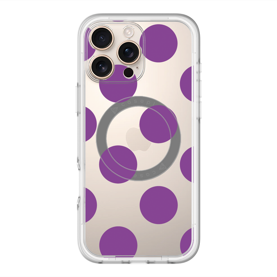 スリムプロテクションプレミアムケース with MagSafe［ シンプルドット - Purple ］