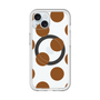 スリムプロテクションプレミアムケース with MagSafe［ シンプルドット - Brown ］