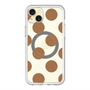スリムプロテクションプレミアムケース with MagSafe［ シンプルドット - Brown ］