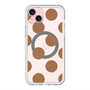 スリムプロテクションプレミアムケース with MagSafe［ シンプルドット - Brown ］