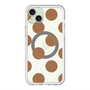 スリムプロテクションプレミアムケース with MagSafe［ シンプルドット - Brown ］