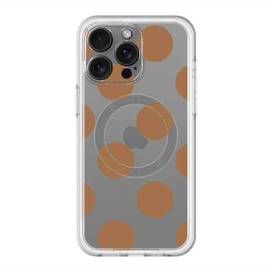 スリムプロテクションプレミアムケース with MagSafe［ シンプルドット - Brown ］