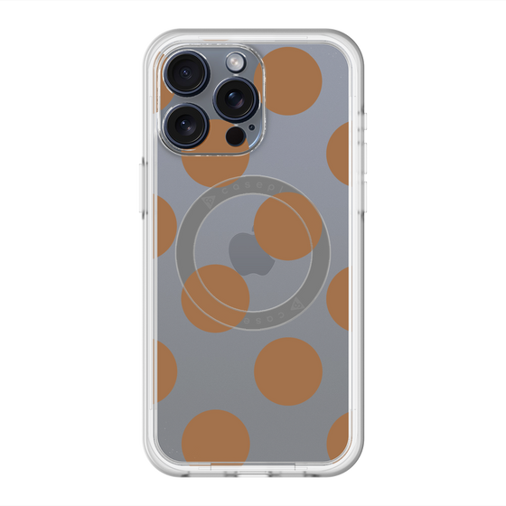 スリムプロテクションプレミアムケース with MagSafe［ シンプルドット - Brown ］