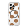 スリムプロテクションプレミアムケース with MagSafe［ シンプルドット - Brown ］
