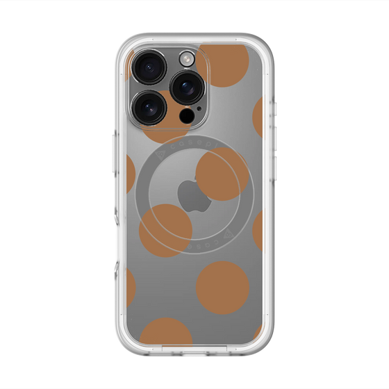 スリムプロテクションプレミアムケース with MagSafe［ シンプルドット - Brown ］