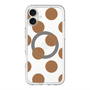 スリムプロテクションプレミアムケース with MagSafe［ シンプルドット - Brown ］