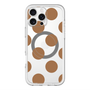 スリムプロテクションプレミアムケース with MagSafe［ シンプルドット - Brown ］