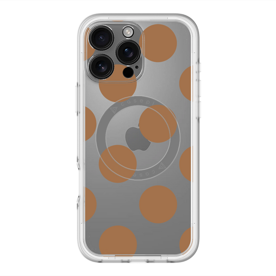 スリムプロテクションプレミアムケース with MagSafe［ シンプルドット - Brown ］