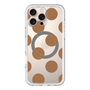 スリムプロテクションプレミアムケース with MagSafe［ シンプルドット - Brown ］