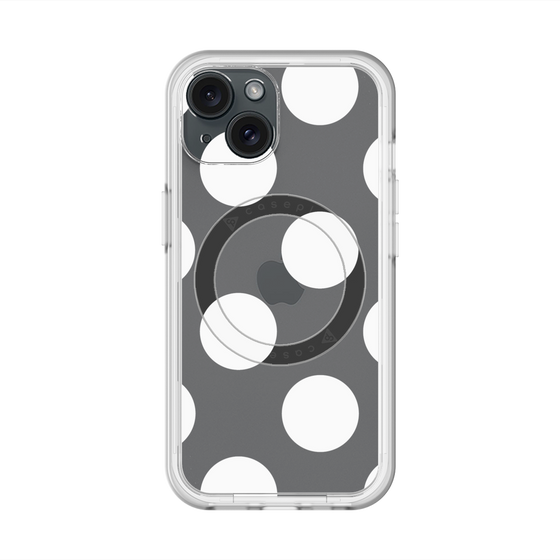 スリムプロテクションプレミアムケース with MagSafe［ シンプルドット - White ］