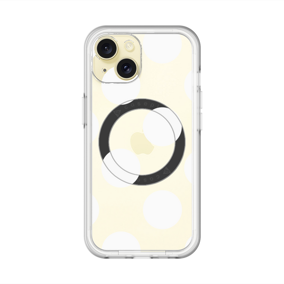 スリムプロテクションプレミアムケース with MagSafe［ シンプルドット - White ］