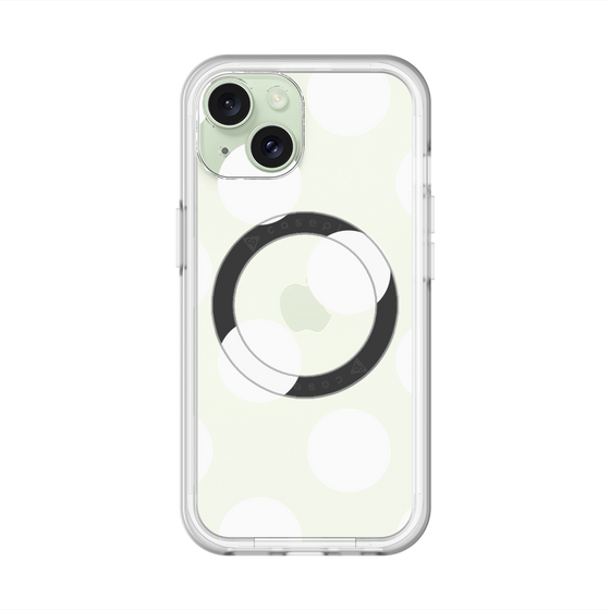 スリムプロテクションプレミアムケース with MagSafe［ シンプルドット - White ］