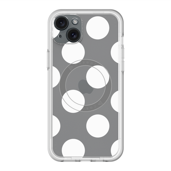 スリムプロテクションプレミアムケース with MagSafe［ シンプルドット - White ］