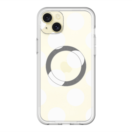 スリムプロテクションプレミアムケース with MagSafe［ シンプルドット - White ］