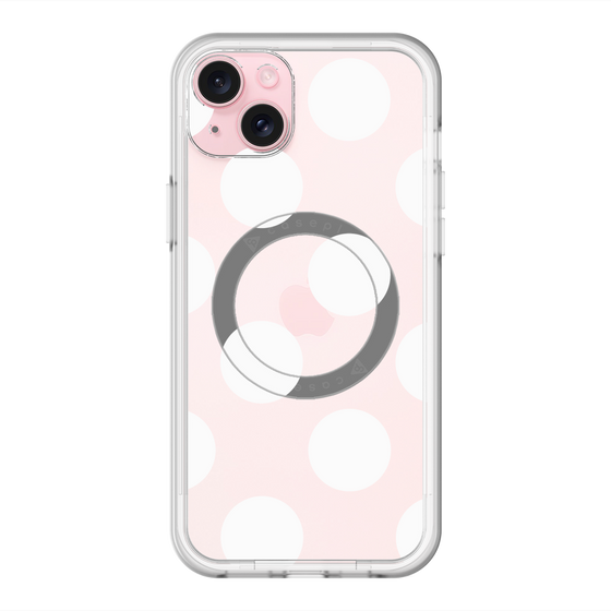 スリムプロテクションプレミアムケース with MagSafe［ シンプルドット - White ］