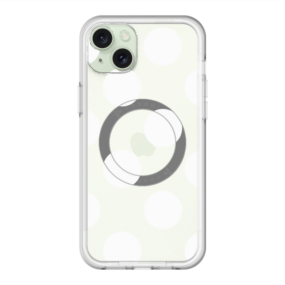 スリムプロテクションプレミアムケース with MagSafe［ シンプルドット - White ］