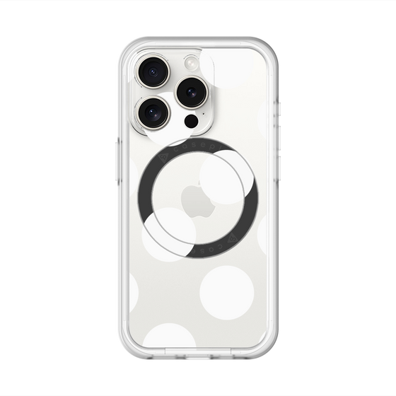 スリムプロテクションプレミアムケース with MagSafe［ シンプルドット - White ］