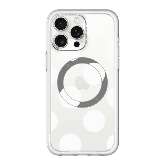 スリムプロテクションプレミアムケース with MagSafe［ シンプルドット - White ］