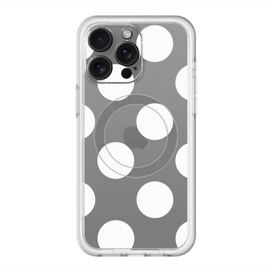スリムプロテクションプレミアムケース with MagSafe［ シンプルドット - White ］