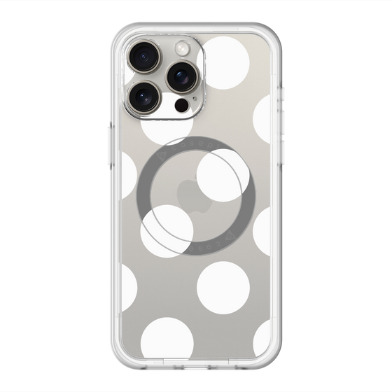 スリムプロテクションプレミアムケース with MagSafe［ シンプルドット - White ］