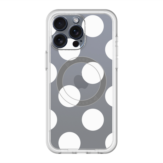 スリムプロテクションプレミアムケース with MagSafe［ シンプルドット - White ］