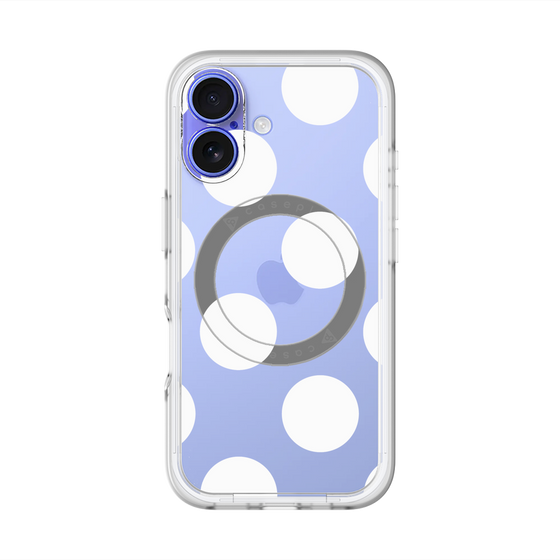 スリムプロテクションプレミアムケース with MagSafe［ シンプルドット - White ］