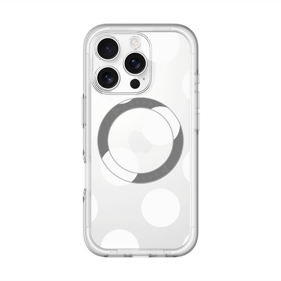スリムプロテクションプレミアムケース with MagSafe［ シンプルドット - White ］