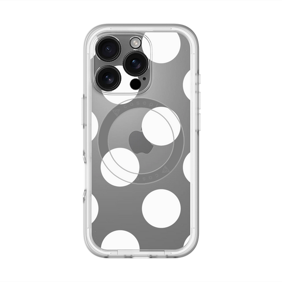 スリムプロテクションプレミアムケース with MagSafe［ シンプルドット - White ］