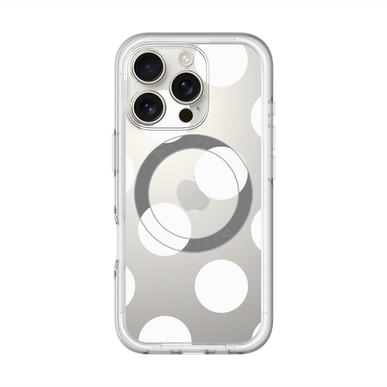 スリムプロテクションプレミアムケース with MagSafe［ シンプルドット - White ］