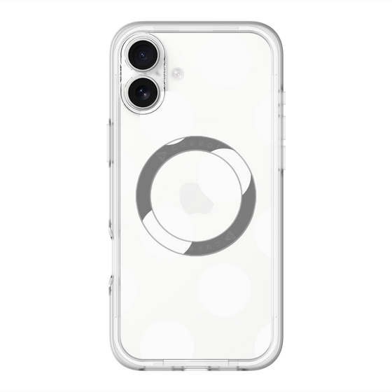スリムプロテクションプレミアムケース with MagSafe［ シンプルドット - White ］