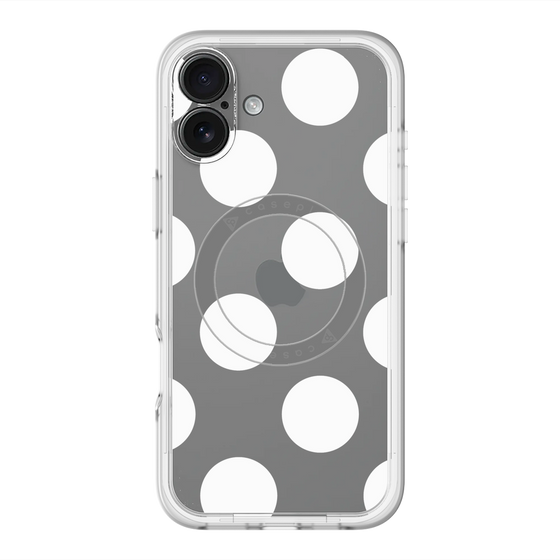 スリムプロテクションプレミアムケース with MagSafe［ シンプルドット - White ］