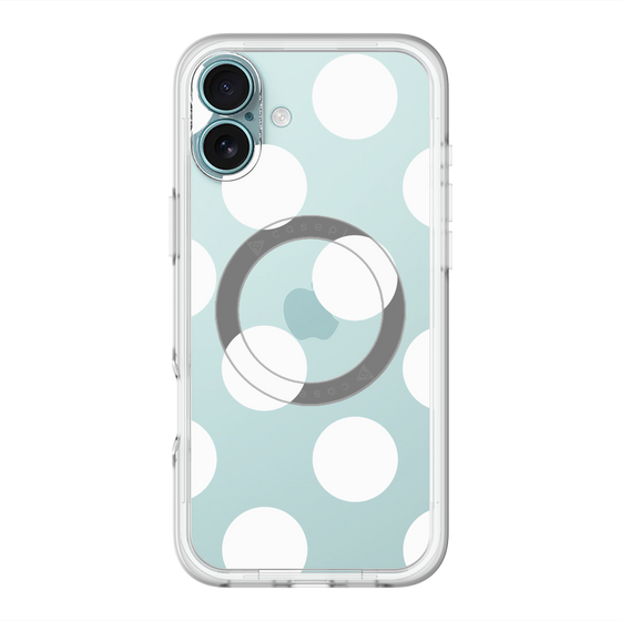 スリムプロテクションプレミアムケース with MagSafe［ シンプルドット - White ］
