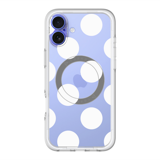 スリムプロテクションプレミアムケース with MagSafe［ シンプルドット - White ］