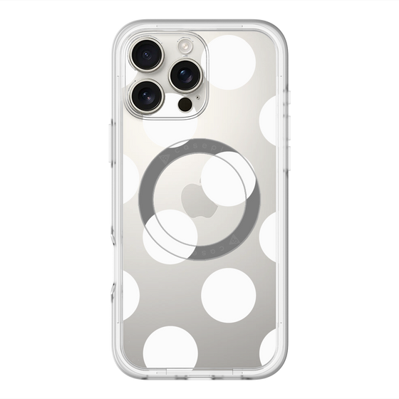 スリムプロテクションプレミアムケース with MagSafe［ シンプルドット - White ］