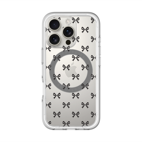 スリムプロテクションプレミアムケース with MagSafe［ シンプルリボン ］