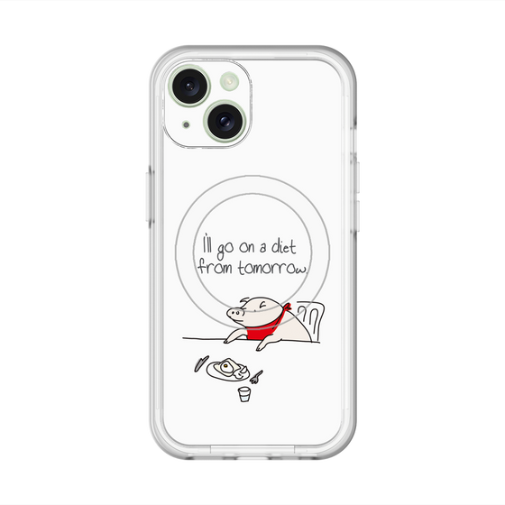 スリムプロテクションプレミアムケース with MagSafe［ ブタ子の挑戦 ］