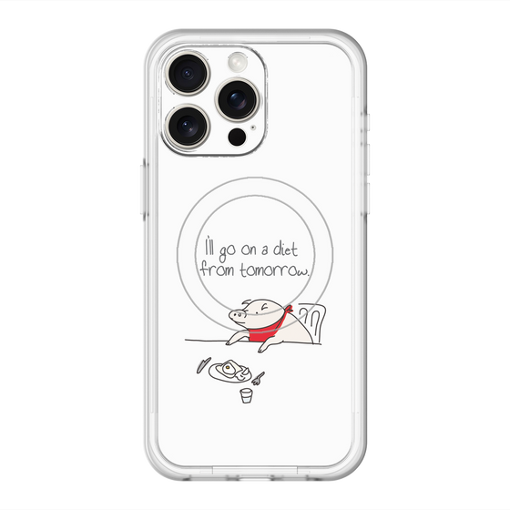 スリムプロテクションプレミアムケース with MagSafe［ ブタ子の挑戦 ］