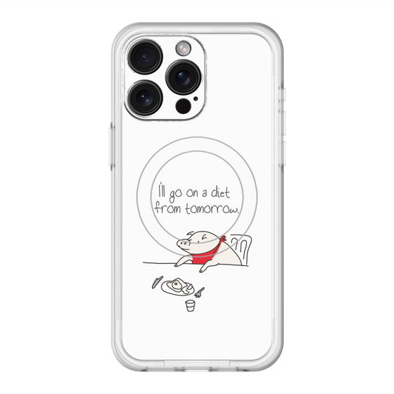 スリムプロテクションプレミアムケース with MagSafe［ ブタ子の挑戦 ］