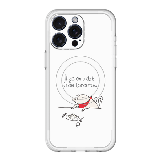 スリムプロテクションプレミアムケース with MagSafe［ ブタ子の挑戦 ］