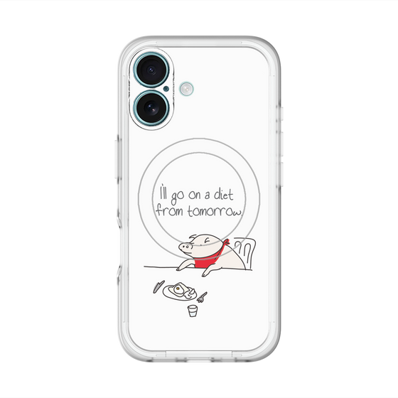 スリムプロテクションプレミアムケース with MagSafe［ ブタ子の挑戦 ］