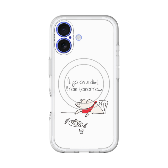 スリムプロテクションプレミアムケース with MagSafe［ ブタ子の挑戦 ］